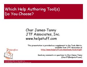 Which Help Authoring Tool(s) Do You Choose?